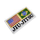 AM0242-001 EUA Brasil Jiu-Jitsu Patch Bordado 13x6,8cm