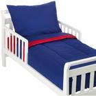 American Baby Company 100% algodão percal 4 peças criança roupa de cama conjunto, vermelho / royal, para meninos