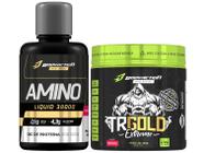 Amino Liquid 480ml Aminoácido Líquido + Trgold Extreme 100g Bodyaction