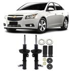 Amortecedor + Kit Batente Chevrolet Cruze Dianteiro 2011 Até 2017 O Par - Triauto/Skyll Componentes Automotivos