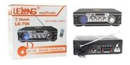 Amplificador Áudio Stereo Bluetooth Le-706 Karaokê Fm Mp3