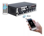 Amplificador Mixer Usb Bluetooth Fm 300wrms 2 Canais Estereo
