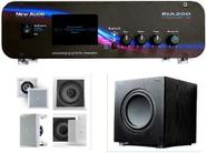 Amplificador New Áudio BIA 200 BT 2.1 ST + Sub 200FD + 4 Cxs