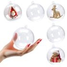 AMS 30pcs DIY Clear Thickeness acrílico bolas preenchíveis, plástico transparente ornamentos de plástico bolas de casamento preenchível Natal festa de Natal decoração para o casamento, ação de graças, festa (3.14'', claro)