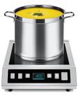 AMZCHEF Fogão de Indução Portátil Profissional 1800W com Tela LCD, Prata