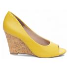 Anabela Plataforma Cunha Feminina Amarelo 105G