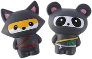 Anboor 2PCS Ninja Jumbo Panda e Fox Squishies - Macios e Perfumados