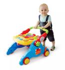 Andador E Mesa Didático Infantil Bebe Crianças Educativo Brinquedo 4 Em 1 Com Som Colorido