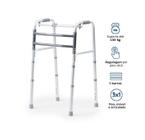 Andador Idoso Adulto Articulado Fixo Dobrável em Alumínio 3 Barras Resistente