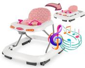 Andador Infantil Musical Bebê Rosa Princesa Andaja Meninas Empurrador