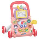 Andador Infantil Musical Didático Educativo Empurrador Bebê DM Toys DMB6751 Rosa