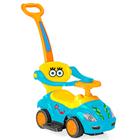 Andador Passeio Azul Com Empurrador Para Bebe Mega Car Bob Para Criança - Homeplay