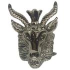 Anel Ajustável Baphomet 3,0 cm em Metal-Escolha a Cor