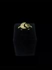 Anel ajustável feminino meia lua banhado a ouro 18k