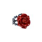 Anel Ajustável Rosa 2 cm em Metal