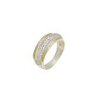 Anel Brinco Conjunto de Prata 925 com Aplique Ouro 14k Lily