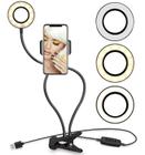 Anel De Luz Ring Light Articulado Com Suporte Para Celular - Balck