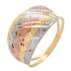 Anel de Ouro 18k Feminino Tricolor Nobilitare