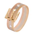 Anel de Ouro 18k Tricolor Feminino Cinto de Pai