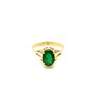 Anel Esmeralda Natural Oval Natural Brasil Ouro 18K 01482 K540