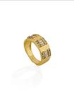 Anel Folheado a Ouro 18k com Navetes