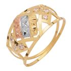 Anel Ouro 18k Feminino Esagono com Pedra