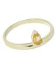 Anel Prata 925 Coliseu Banho Amarelo Citrino Gota Aro 16