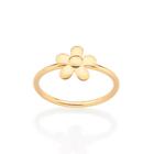 Anel Rommanel Folheado Ouro Skinny Ring Com Flor 513294