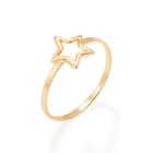 Anel Rommanel Skinny ring Estrela Folheado a Ouro 512939