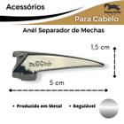 Anel Separador de Mechas Para Tranças e Apliques Regulável Metal Grande