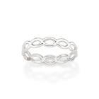 Anel skinny ring infinitos folheado a platin 310874 Rommane