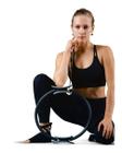 Anel Tonificador Arco Adutor Flexivel Para Pilates Yoga- Cinza