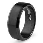 Anel West Coast Jewelry - Cetim e Aço Preto Polido