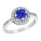 Anel West Coast Jewelry Montana Blue CZ Sterling Silver