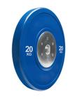 Anilha olímpica de poliuretano Bumper Plate azul 20kg 10100420