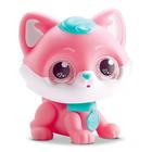 Animal de Brinquedo para Meninas Gato Rosa Articulado Pet para Bonecas Bambola