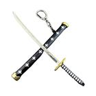 Anime Mini Roronoa Zoro Samurai Espada Chaveiro Katana Fivela Chaveiro Para Homens Mulheres Cosplay