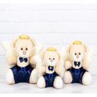 Anjinho urso tedde kit de 3 pçs - para decoraçao e batizado.