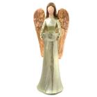 Anjo Decorativo Castiçal Cor Dourado 28Cm Altura