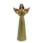 Anjo Dourado de Resina Pomba Pequeno Decorativo 14cm