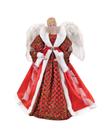 Anjo Topo Arvore Natal Vermelho Decoração Grande 60cm