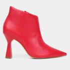 Ankle Boot Couro Carrano Salto Taça Alto Feminina