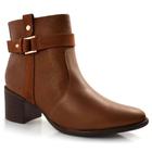 Ankle Boots Feminino Comfortflex Marrom 23-92302