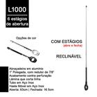 Antena Corta Pipa 6 6 Estágios Retrátil Guidão Aço Inox