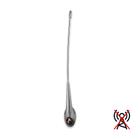 Antena Decorativa Cromada Resinado Cavalo Para Teto de Carro Veículo Universal 340mm Parte Dianteira