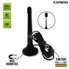 Antena Digital Interna Fio 3,0 Metros Base Magnética - Kapbom