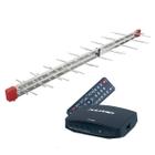 Antena Digital UHF 4K Log periódica 38 Elementos + Conversor e Gravador Digital Aquário DTV 7000S