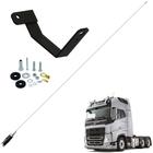 Antena Móvel Mini Maria Mole Inox 1,40 metros Suporte Lado Motorista Novo Volvo Fh Parafusos Anti-Furto - AQUARIO