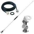 Antena Móvel Px 67cm B-2050 Suporte Inox Tubular Tubo Grade AP3744 Cabo Coaxial c/ Conectores 5,5 metros M-802K