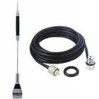 Antena Móvel Px Bobina Central 67cm B-2050 Cabo Coaxial C/ Conectores 3,5 Metros - AQUARIO